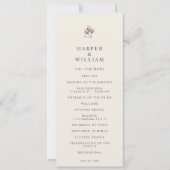 Minimalistisch Boho Cotton Twig bruiloft programma (Voorkant)