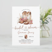 Minimalistisch Boho Cowboy Boots Vrijgezellenfeest Kaart (Staand voorkant)