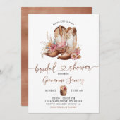 Minimalistisch Boho Cowboy Boots Vrijgezellenfeest Kaart (Voorkant / Achterkant)