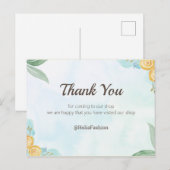 Minimalistisch Boho Dank u Briefkaart (Voorkant / Achterkant)