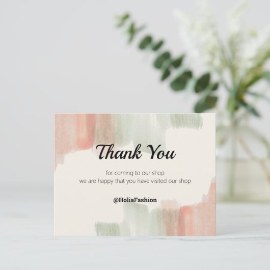 Minimalistisch Boho Dank u Briefkaart (Staand voorkant)