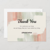 Minimalistisch Boho Dank u Briefkaart (Voorkant / Achterkant)