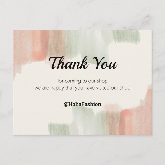 Minimalistisch Boho Dank u Briefkaart (Voorkant)