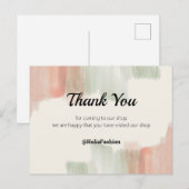Minimalistisch Boho Dank u Briefkaart (Voorkant / Achterkant)