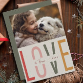 Minimalistisch Boho eenvoudig warm aangepaste fami Feestdagenkaart