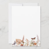 Minimalistisch Boho Floral Baby shower Kaart (Achterkant)