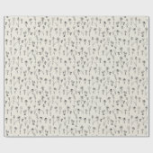 Minimalistisch Boho Floral inpakpapier (Vlak)