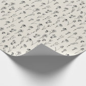 Minimalistisch Boho Floral inpakpapier (Hoek)