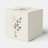 Minimalistisch Boho Gold Greenery Vrijgezellenfees Bedankdoosjes (Achterkant)