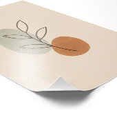 Minimalistisch Boho Leaf Poster (Hoek)