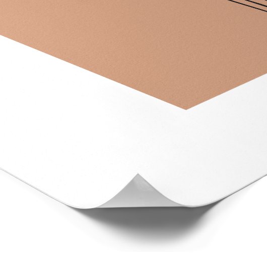 Minimalistisch Boho Line art Cactus Desert Poster (Hoek)