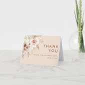 Minimalistisch Boho Pampas Grass Bedankkaart (Voorkant)