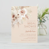 Minimalistisch Boho Pampas Grass Vrijgezellenfeest Kaart (Staand voorkant)