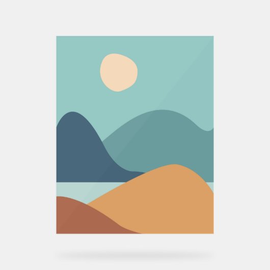 Minimalistisch boho-poster acryl bord (Voorkant)