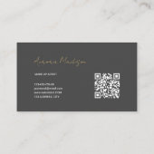Minimalistisch Boho QR Code Modern Visitekaartje (Achterkant)