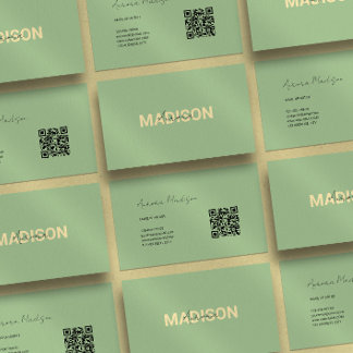 Minimalistisch Boho QR Code Modern Visitekaartje