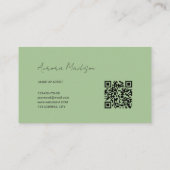 Minimalistisch Boho QR Code Modern Visitekaartje (Achterkant)