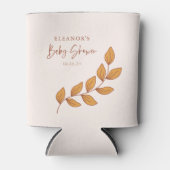 Minimalistisch Boho Retro Vine Baby shower Custom Blikjeskoeler (Voorkant)