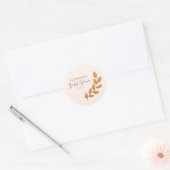 Minimalistisch Boho Retro Vine Vrijgezellenfeest C Ronde Sticker (Envelop)