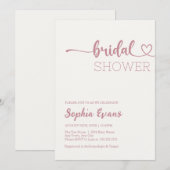 Minimalistisch Boho Roos Gold Off White Vrijgezell Kaart (Voorkant / Achterkant)