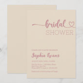 Minimalistisch Boho Roos Goud en amandel Vrijgezel Kaart (Voorkant / Achterkant)