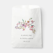 Minimalistisch Boho roze Wildbloemen Bruiloft Cust Bedankzakje (Voorkant)