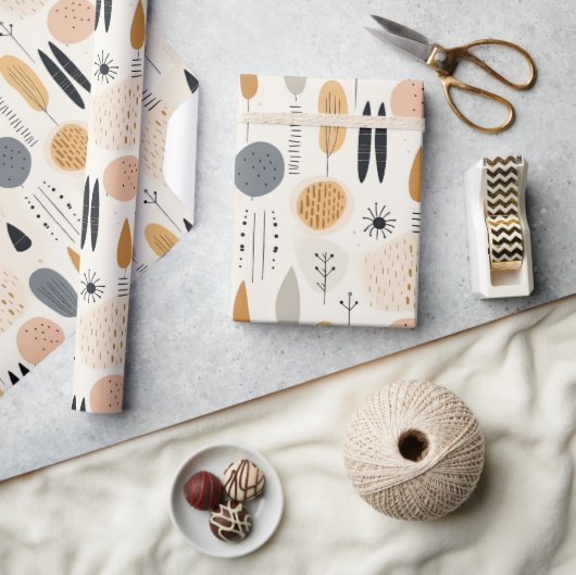Minimalistisch Boho-stijl inpakpapier (Crafts)