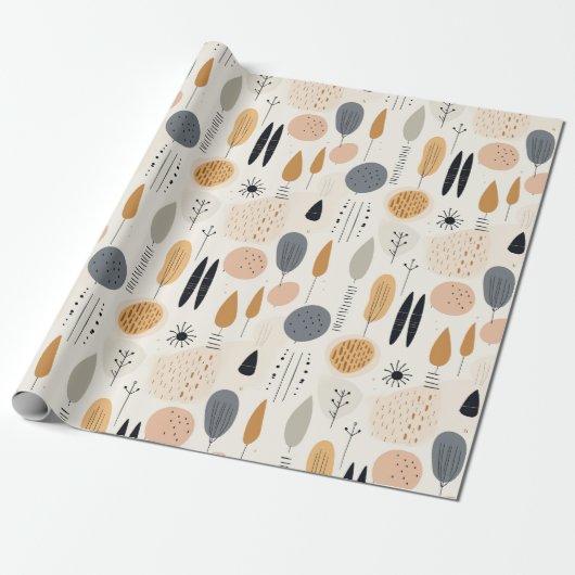 Minimalistisch Boho-stijl inpakpapier (Uitgerold)