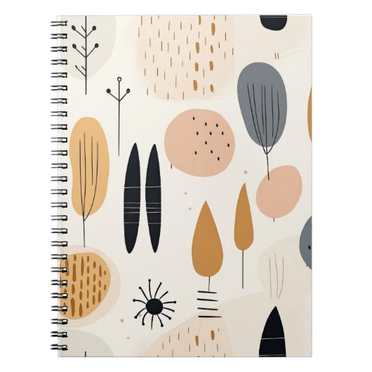 Minimalistisch Boho-stijl spiraal notitieboek (Voorkant)