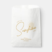 Minimalistisch Boho Sunshine Baby shower Dank u Bedankzakje (Voorkant)