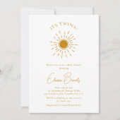 Minimalistisch Boho Sunshine Baby shower Het is ee Kaart (Voorkant)