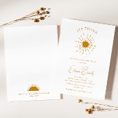 Minimalistisch Boho Sunshine Baby shower Het is ee Kaart