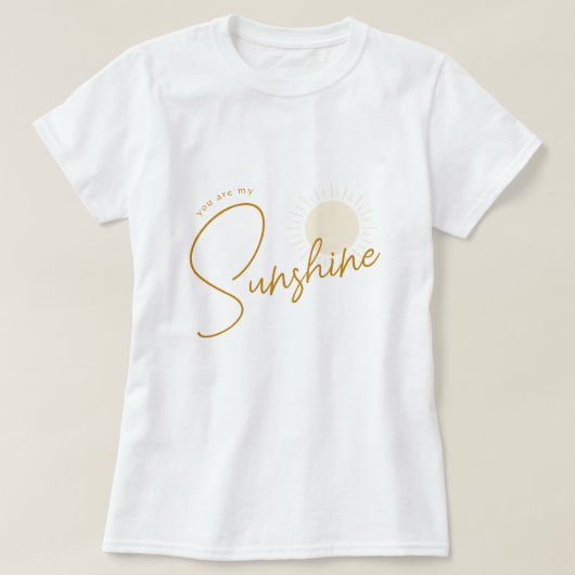 Minimalistisch Boho Sunshine Baby shower Mama T-sh T-shirt (Design voorkant)