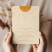 Minimalistisch Boho Sunshine Couple's Baby shower Kaart
