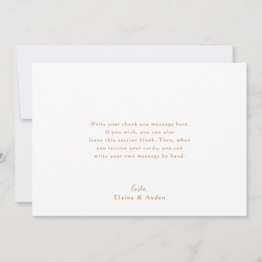 Minimalistisch Boho Sunshine Flat Baby shower Bedankkaart (Achterkant)