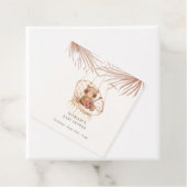 Minimalistisch Boho Teddy Bear Baby shower Bedankjes Labels (In situ)