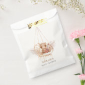Minimalistisch Boho Teddy Bear Pampas Baby shower Bedankzakje (Gezegeld)