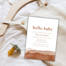 Minimalistisch Boho Terracotta Desert Boy Baby sho