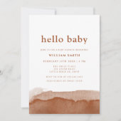 Minimalistisch Boho Terracotta Desert Boy Baby sho Kaart (Voorkant)