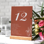 Minimalistisch Boho Terracotta verbrand Oranje huw Kaart<br><div class="desc">Minimalistisch Boho Terracotta verbrand Oranje weddenschappen nummer.</div>