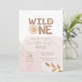 Minimalistisch Boho Terracotta Wild Eén eerste ver Kaart (Staand voorkant)