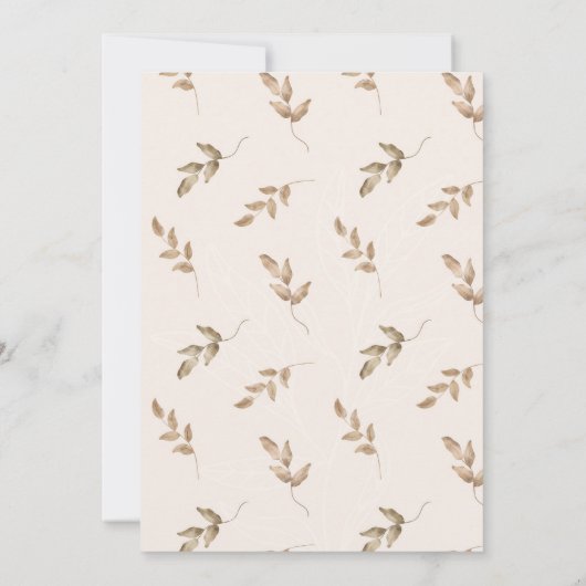 Minimalistisch Boho Terracotta Wild Eén eerste ver Kaart (Achterkant)