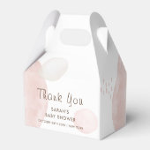 Minimalistisch Boho Waterverf Abstract Baby shower Bedankdoosjes (Achterkant)