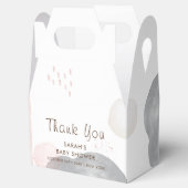 Minimalistisch Boho Waterverf Abstract Baby shower Bedankdoosjes (Geopend)