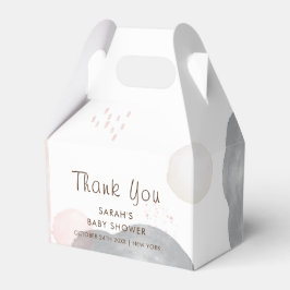 Minimalistisch Boho Waterverf Abstract Baby shower Bedankdoosjes