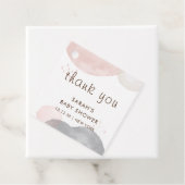 Minimalistisch Boho Waterverf Abstract Baby shower Bedankjes Labels (In situ)