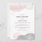 Minimalistisch Boho Waterverf Abstract Baby shower Kaart (Voorkant)