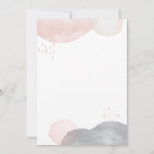 Minimalistisch Boho Waterverf Abstract Baby shower Kaart (Achterkant)