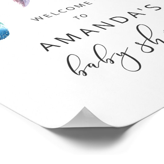 Minimalistisch Boho welkomstbord Bohemian Baby sho Poster (Hoek)