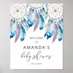 Minimalistisch Boho welkomstbord Bohemian Baby sho Poster